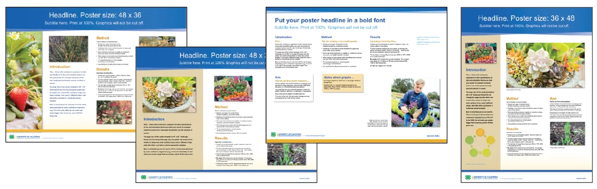 Examples of UC ANR 4-H poster templates