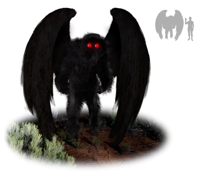 A question about the paranormal figure Mothman drew interest at the Entomology Games, hosted by the Entomological Society of America. (Illustration by Tim Bertelink, Wikipedia)