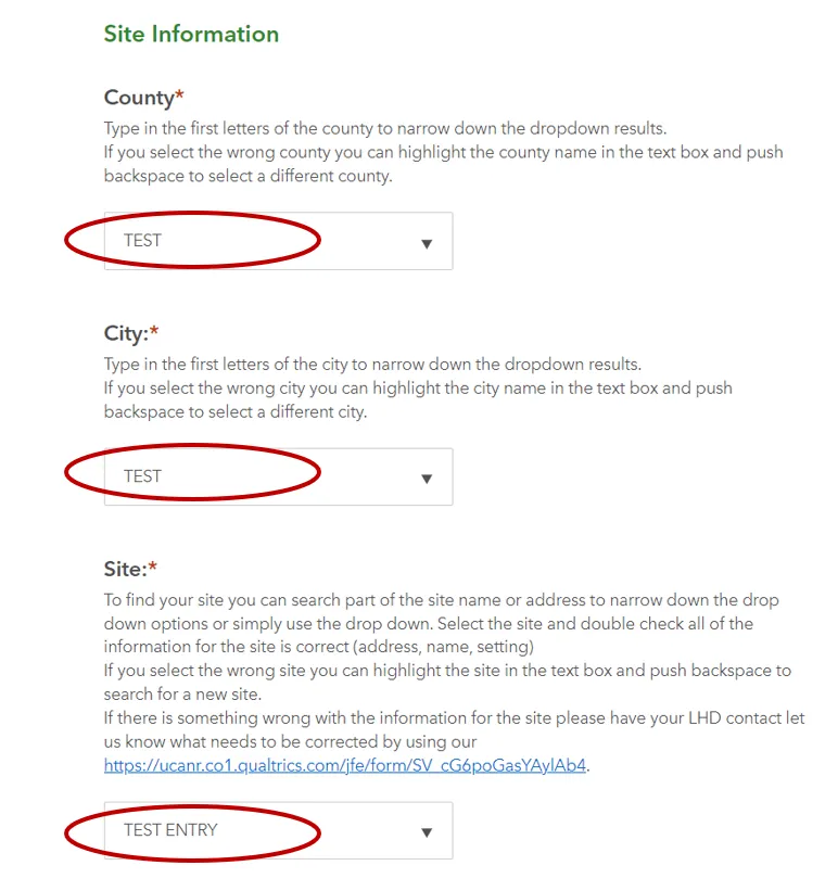 Picture of test example