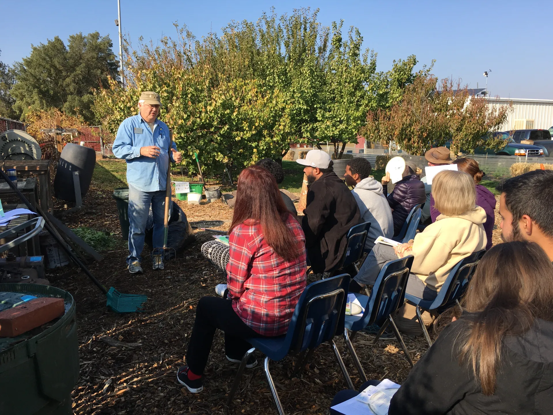 Steve R. discussed the finer details of composting.