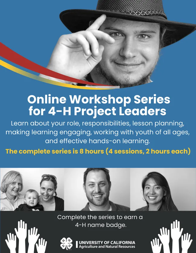 Flyer for fall workshop series for 4-H Project Leaders