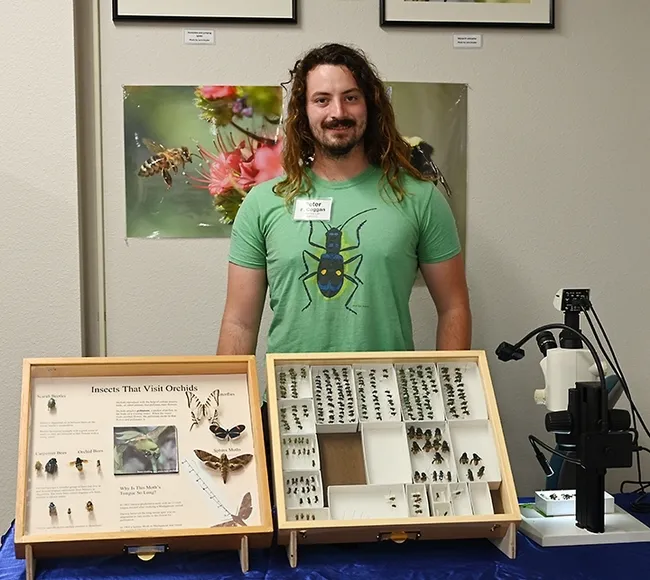 UC Davis doctoral student Peter Coggan (Photo by Kathy Keatley Garvey)