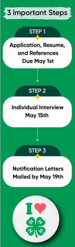 3 step process to becoming a 4-H ambassador