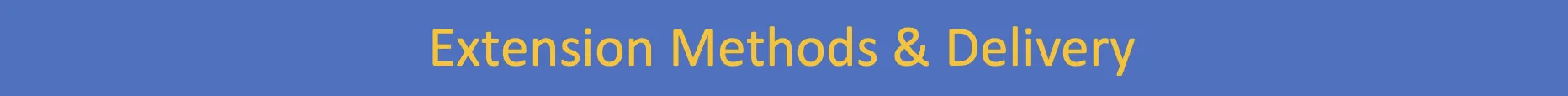 Extension Methods and Delivery