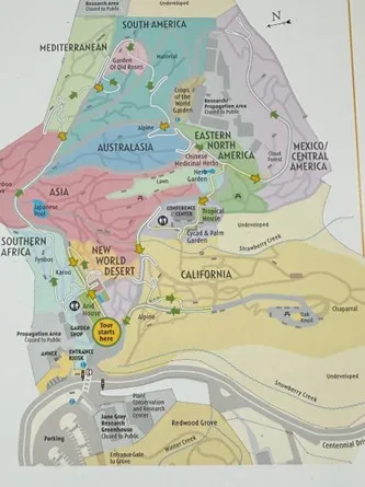 Berkeley Botanical Garden map