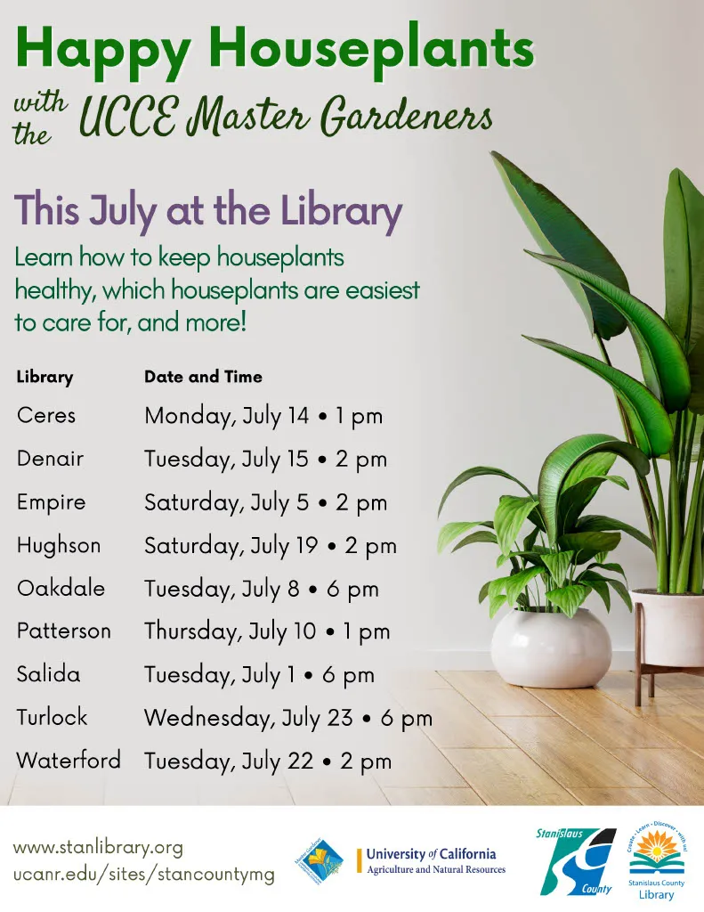 Houseplant Classes flyer