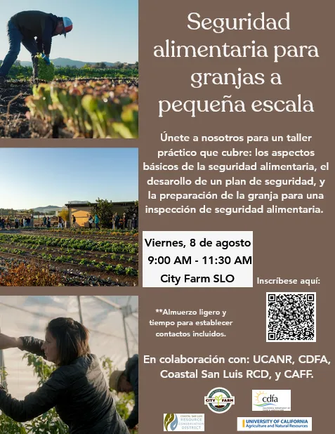 Taller de seguridad alimentaria para granjas de pequena escala
