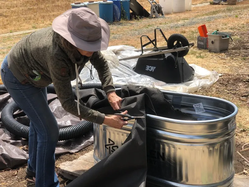 Converting a stock tank to a sub-irrigated planter