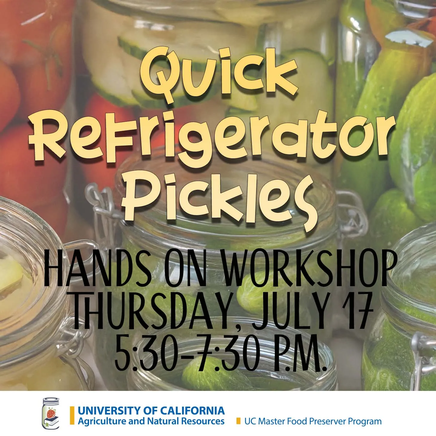 Quick Refrigerator Pickles Workshop