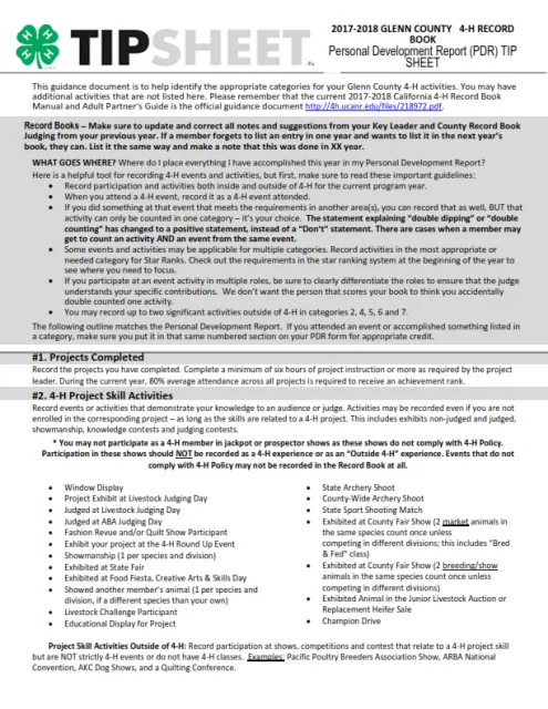 2017-2018 4-H County Record Book PDR Tip Sheet_001