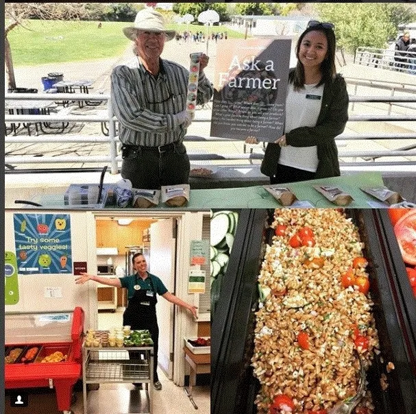 Promoción de los alimentos y granjas locales a través de la semana del Huerto a la Cafetería. Fotografía: @slcusdfood