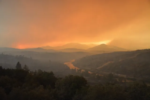 The Carr Fire lights up the sky in Shasta County on July 28, 2018. (Photo: CalFire)