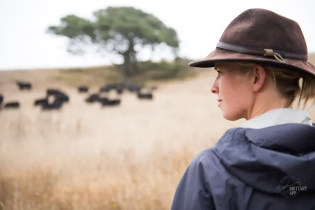 California rancher Ariel Greenwood looks out at rangeland. (Brittany App/Brittany App Photography)