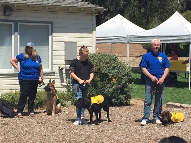 Guest speakers from Guide Dogs of America spoke about life changing experiences or working with guide dogs