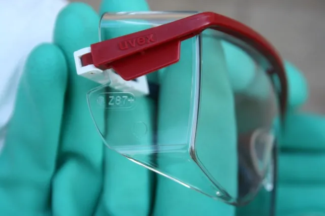 Figure 1. Safety glasses showing evidence of compliance with the designated “Z87” marked. (Credit: CA Reynolds)