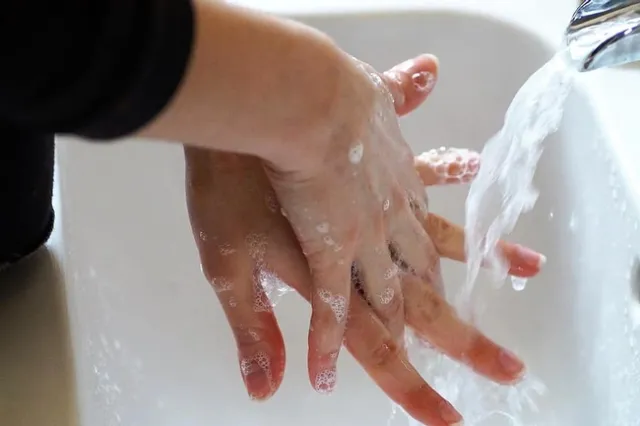 washing hands