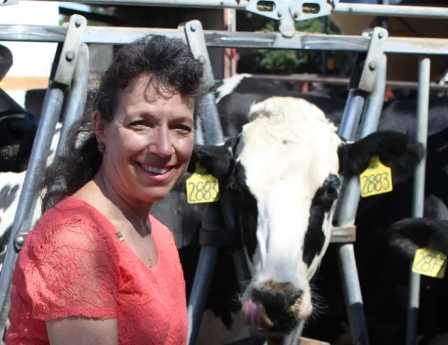 Deanne Meyer, UC Cooperative Extension livestock waste management specialist, is this year's recipient of the Eric Bradford & Charlie Rominger Agricultural Sustainability Leadership Award.