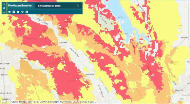 At ucanr.edu/fire website, you can enter an address to see the fire hazard severity for the area as determined by the California Department of Forestry and Fire Protection.