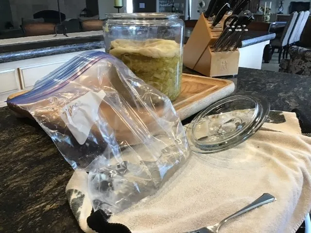 Removing brine bag