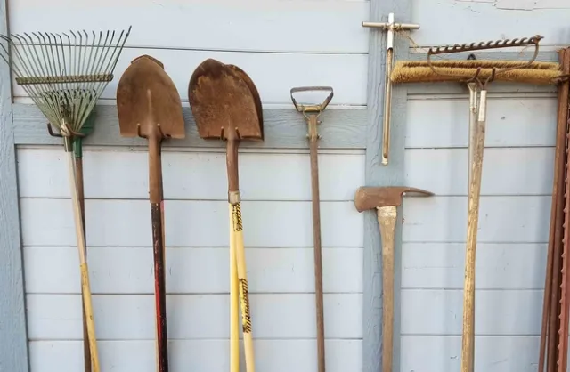 Tools needing cleaning and sharpening, J. Alosi