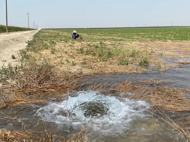 Water diverters may become qualified to measure their own water use by completing the UC Cooperative Extension course and passing a test. Photo by Khaled Bali