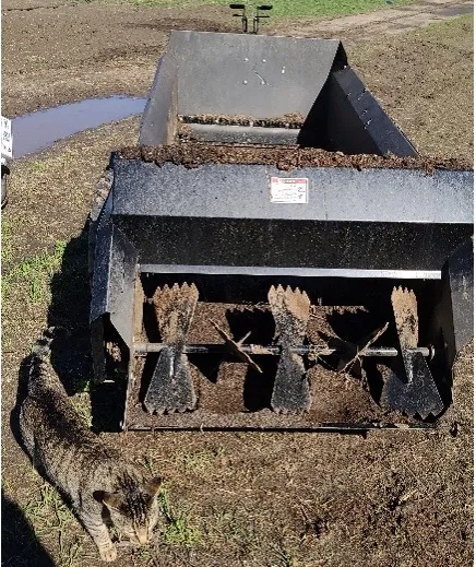 Figure 1: Portable compost Spreader used to spread compost on the farm