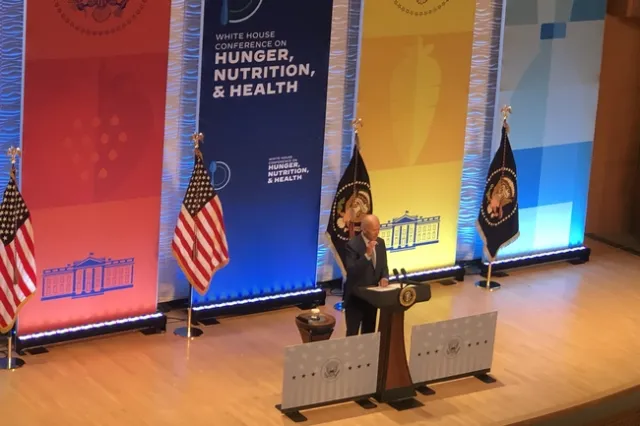 President Biden speaks during the opening plenary of the White House Conference on Hunger, Nutrition and Health