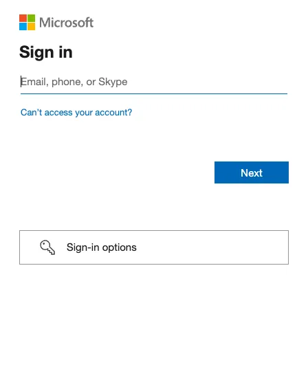 Microsoft Sign In