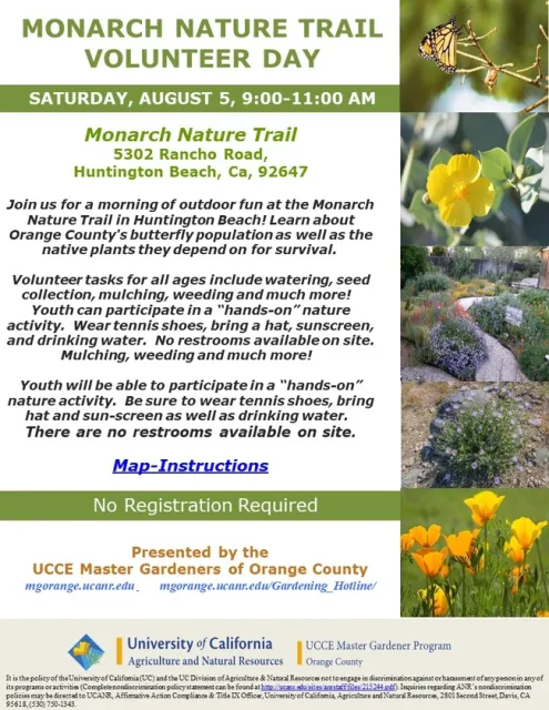 Calling Nature Enthusiasts: Join our Event at Monarch Nature Trail in Huntington Beach!