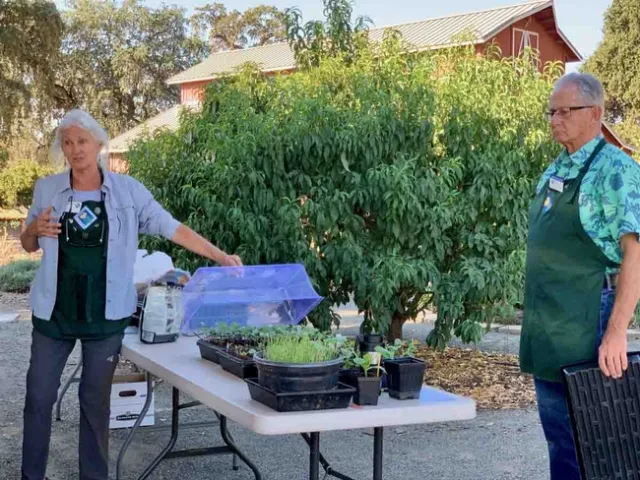 Jenny Marr and Keith Stilson, shown here in August 2022, will lead a workshop on seed starting again this spring. Laura Kling