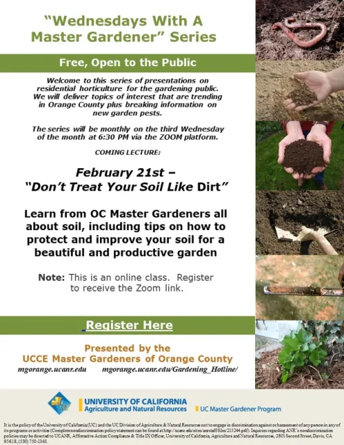 Discover the Magic Beneath Your Feet! Join OC Master Gardeners for Soil Wisdom. RSVP Now.