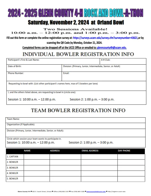 2024-2025 Bowl-A-Thon Registration and Information