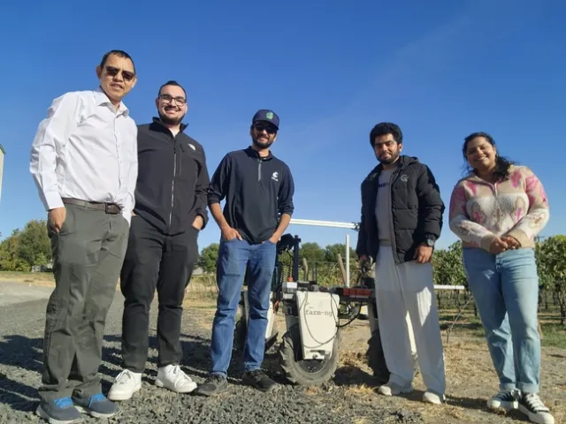 The team from Washington State University and Heritage University poses with their robotics solution