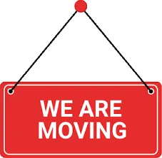 We're Moving Sign