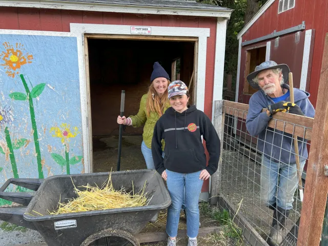 Volunteers at work