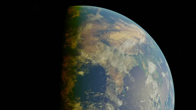 view of the earth