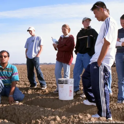 Agriculture majors are eligible for UC ANR scholarships, including one to study soil improvement.