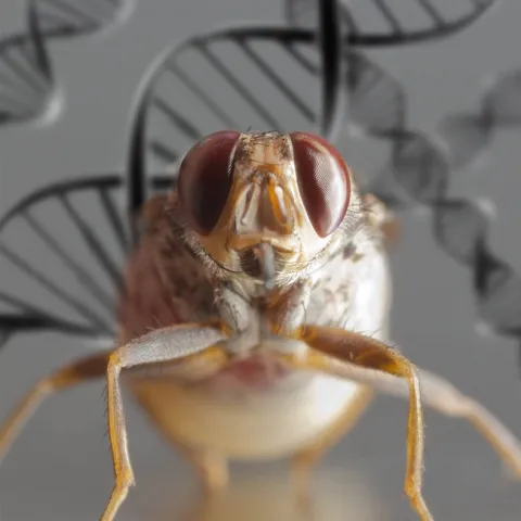A gravid (pregnant) tsetse fly, Glossina morsitans morsitans. (Photo by Geoffrey Attardo)