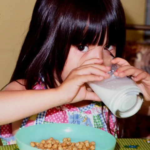 drinking milk