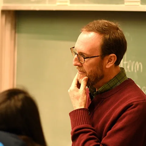 Highly honored for his teaching and mentoring, UC Davis Distinguished Professor Jay Rosenheim engages students in a February 2018 class. (Photo by Kathy Keatley Garvey)
