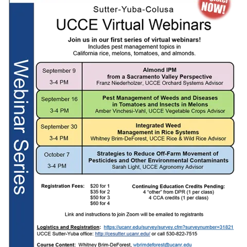 UCCE webinar flyer