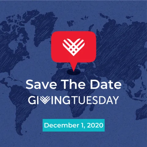 Save the Date. Giving Tuesday is Dec 1, 2020.
