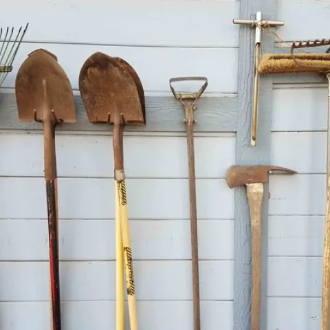 Tools needing cleaning and sharpening, J. Alosi