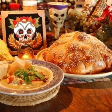 Altar con comida