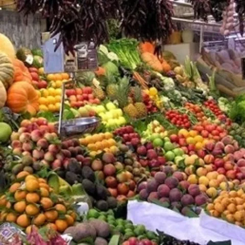 fruit piles