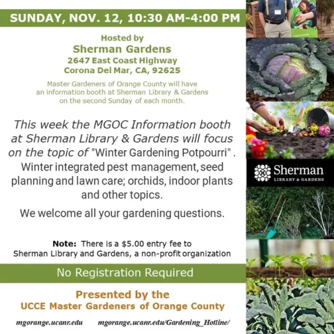 Your Garden's Best Friend: MGOC Information Booth at Sherman Library & Gardens!