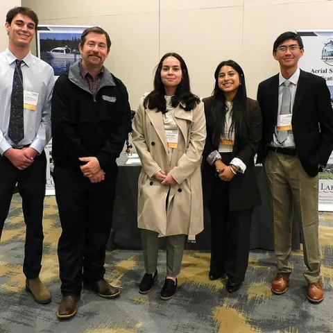 Our Student Winners! From left to right: Sawyer Claussen, Robert Willmott, Jennifer Valdez Herrera, Erika Escalona, and Stephen Chang
