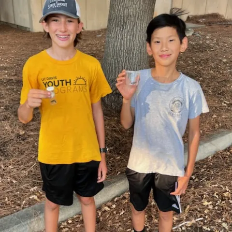 As pre-teens, Cole Cramer (left) and Connor Hsu met at a UC Davis Bio Boot Camp.