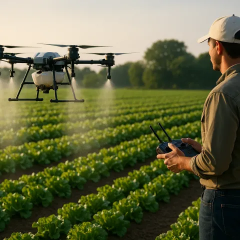Drone spraying in agriculture