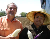 Small Farm advisor Richard Molinar with program representative Michael Yang
